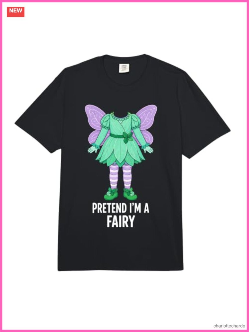 Comfort Colors Adult Heavyweight Tee Halloween Fairy Costume Graphic